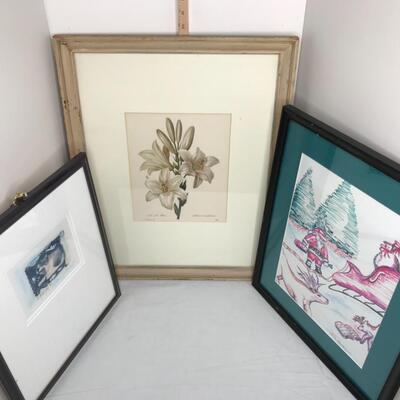 3 framed photos