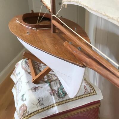 Antique Gaff Rig Wooden Boat