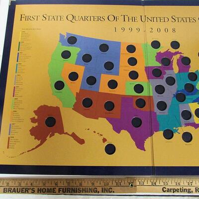 Large Thick Board State Quarters Holder Only (no coins)