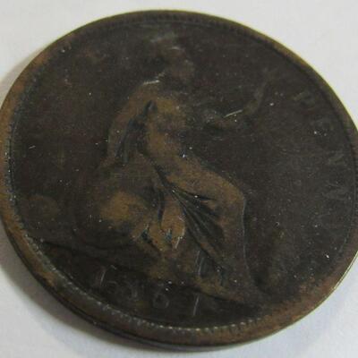 Lot of Old foreign Coins, Canadian Large Cent, 1861 Britt Penny, Switzerland 1961, More