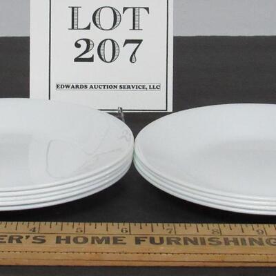 Corelle 6" White Plates, Lot of 9