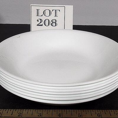Corelle 8 1/2" Shallow Soup Bowls, Lot of 7