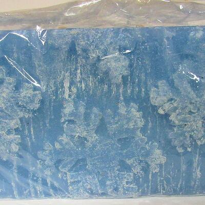 Large Blue Snowflake Candle and 3 Stone Coasters, Musical Theme