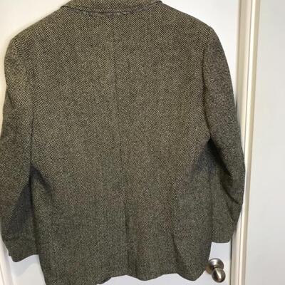 Vintage black tweed menâ€™s blazer