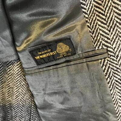 Vintage black tweed menâ€™s blazer