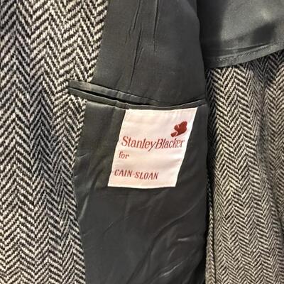 Vintage black tweed menâ€™s blazer