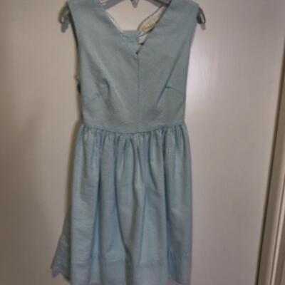Girlâ€™s blue and white sundress