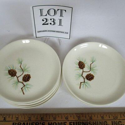 Vintage French Saxon China, USA, 5 1/2" Plates, Set of 10