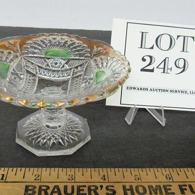 Vintage Pattern Glass Small Compote