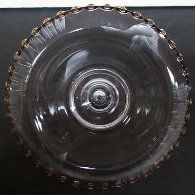 Vintage Imperial Candlewick Mallard Cutting Single Candlestick