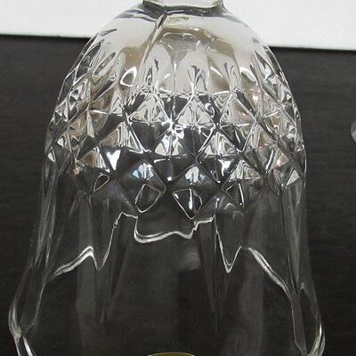 3 Vintage Glass Bells, Pressed Glass and Cut Grapes Pattern
