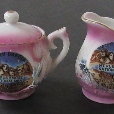 Vintage Oriental Lot, Dragonware Mini Sugar Creamer, Giesha Girl Dish, China Dish