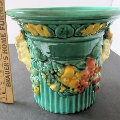 Large Planter With Fruits and Rams Heads