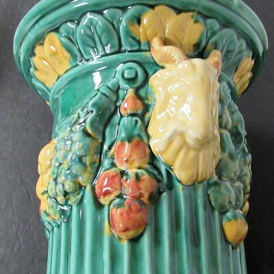 Large Planter With Fruits and Rams Heads