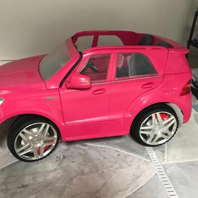 Pink electric kids car