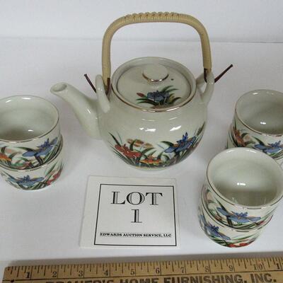 Vintage Japan Colorful Tea Set
