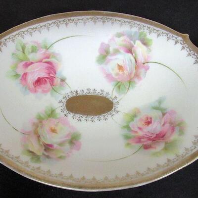 2 Old Floral Small Candy Bowls, Marked Bavaria and Germany