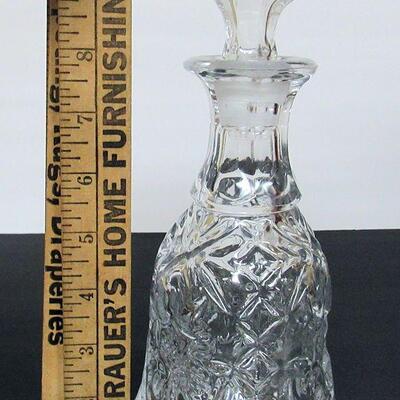 Vintage Tall Heavy Fancy Glass Decanter