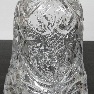 Vintage Tall Heavy Fancy Glass Decanter