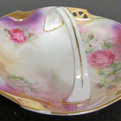 Floral Theme Small Handled Nappy