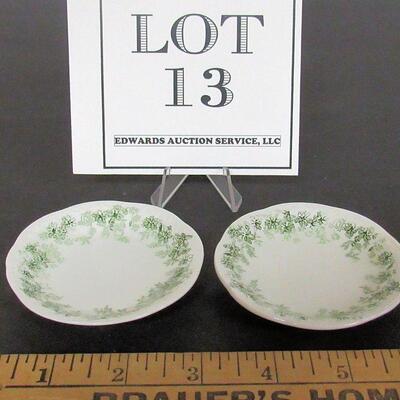 2 Antique Alfred Meakin Ltd England Semi Porcelain Butter Pats