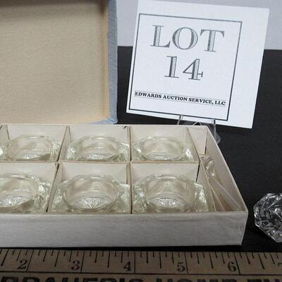 Original Set of Czechoslovakia Salt Dips, 4 Glass Spoons, and 1 Extra Salt and Glass Spoon