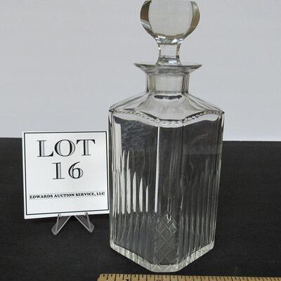 Vintge Brandy Decanter, Heavy Glass, Read Description