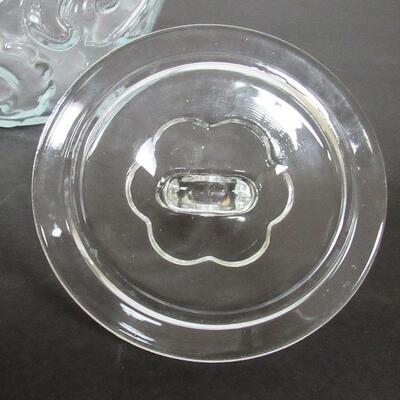 Vintage Glass Cookie Jar, Hazel Atlas, Gingerbread Man Cookie Cutter Theme