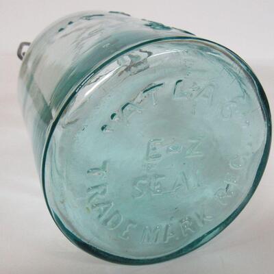 3 Vintage Teal Canning Jars Ball and Atlas EZ Seal