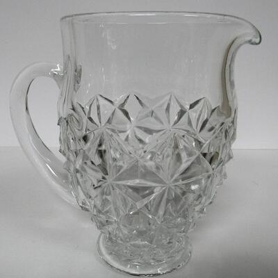 Vintage Pressed Glass Tray and Small Pitcher