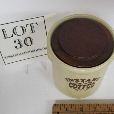 Pfaltzgraff Village Instant Coffee Canister and Cover