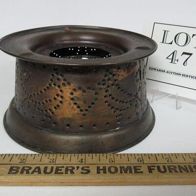 Pfaltzgraff Village Copper Warmer With Votive Candle