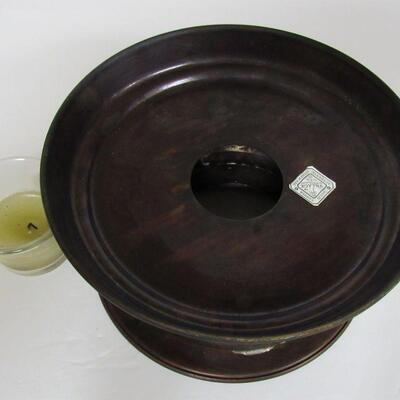 Pfaltzgraff Village Copper Warmer With Votive Candle