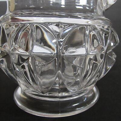 Antique Glass Pitcher and Decanter, Read Description