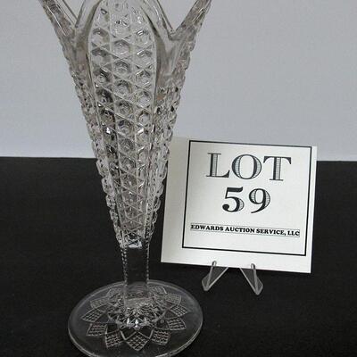 Vintage Pressed Glass Bud Vase