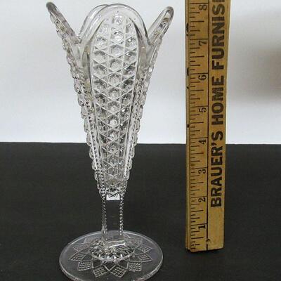 Vintage Pressed Glass Bud Vase