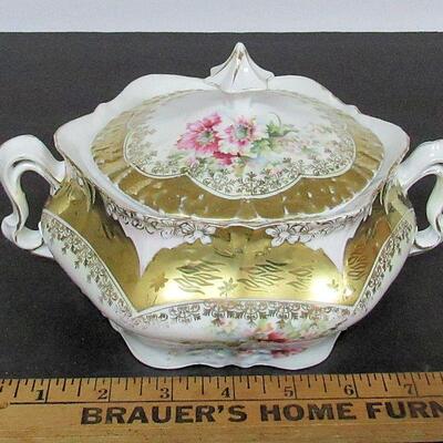 Fine China Covered Serving Dish, Unmarked, Maker Unknown