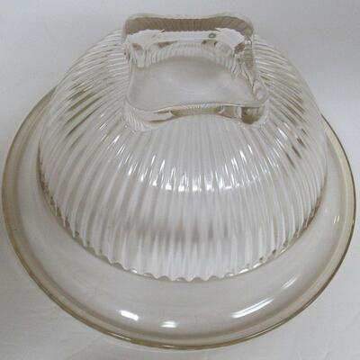 Set of 4 Clear Federal Glass Mixing Bowls
