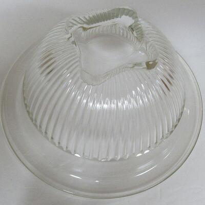 Set of 4 Clear Federal Glass Mixing Bowls