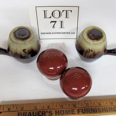 2 Sets Vintage Pottery Shakers