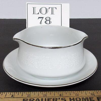 Vintage Lovelace Gravy Boat, Crown Victoria Fine China, Japan