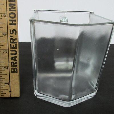 Vintage Nice Heavy Hoosier Cabinet Flour or Sugar Glass Scoop, Large Size