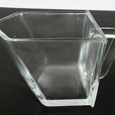 Vintage Nice Heavy Hoosier Cabinet Flour or Sugar Glass Scoop, Large Size