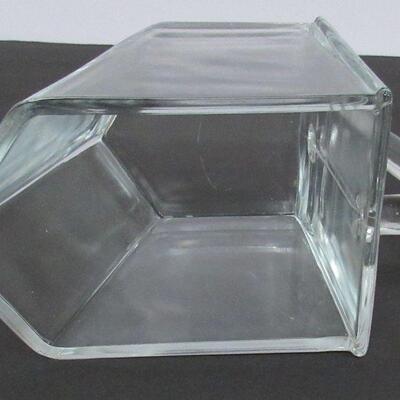 Vintage Nice Heavy Hoosier Cabinet Flour or Sugar Glass Scoop, Large Size