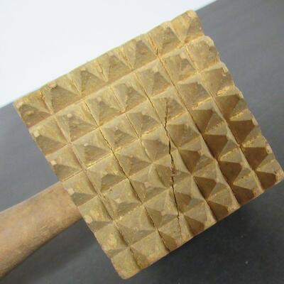 Antique Wood Meat Pounder Tenderizer