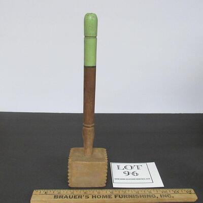 Antique Wood Meat Pounder Tenderizer