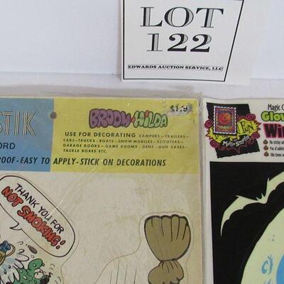 1975 Broomhilda Sport Sticks, Glow in the Dark Monster Window Peekers, Unused