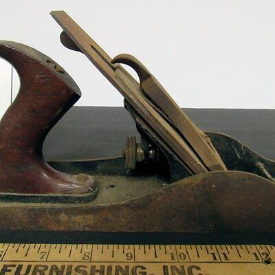 17" Large Heavy Antique Iron and Wood Plane #6