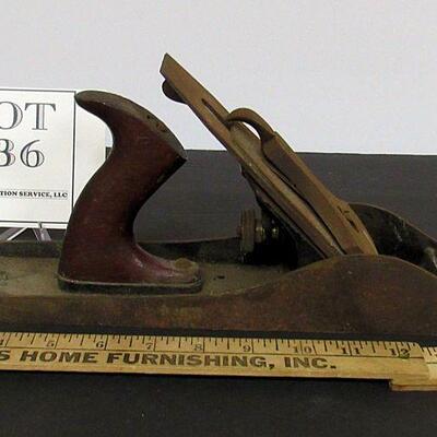 17" Large Heavy Antique Iron and Wood Plane #6