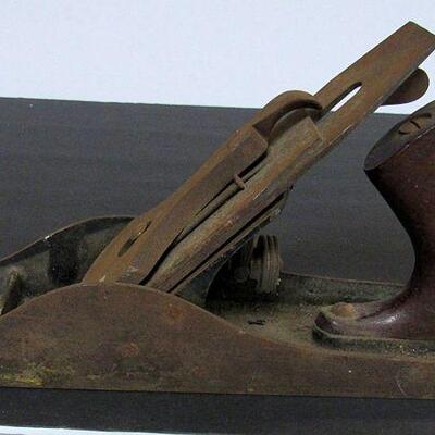 17" Large Heavy Antique Iron and Wood Plane #6